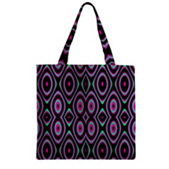 Colorful Seamless Pattern Vibrant Pattern Zipper Grocery Tote Bag by Simbadda