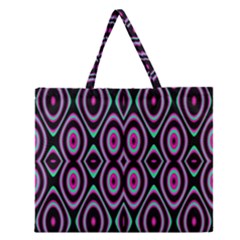 Colorful Seamless Pattern Vibrant Pattern Zipper Large Tote Bag by Simbadda