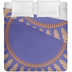 Frame Of Leafs Pattern Background Duvet Cover Double Side (king Size) by Simbadda