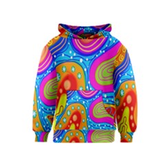 Hand Painted Digital Doodle Abstract Pattern Kids  Pullover Hoodie by Simbadda