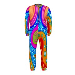 Hand Painted Digital Doodle Abstract Pattern Onepiece Jumpsuit (kids) by Simbadda