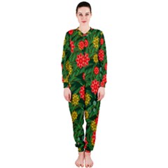 Completely Seamless Tile With Flower Onepiece Jumpsuit (ladies)  by Simbadda