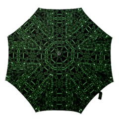 An Overly Large Geometric Representation Of A Circuit Board Hook Handle Umbrellas (small) by Simbadda