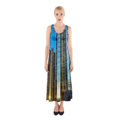 Two Abstract Architectural Patterns Sleeveless Maxi Dress