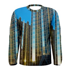 Two Abstract Architectural Patterns Men s Long Sleeve Tee