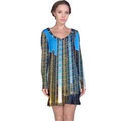 Two Abstract Architectural Patterns Long Sleeve Nightdress