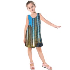 Two Abstract Architectural Patterns Kids  Sleeveless Dress