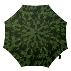 Camouflage Green Army Texture Hook Handle Umbrellas (medium)