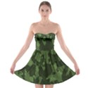 Camouflage Green Army Texture Strapless Bra Top Dress View1