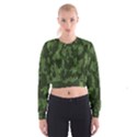 Camouflage Green Army Texture Women s Cropped Sweatshirt View1