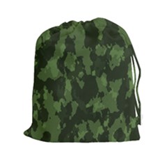 Camouflage Green Army Texture Drawstring Pouches (xxl)