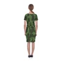 Camouflage Green Army Texture Classic Short Sleeve Midi Dress View2