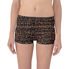 Pixel Pattern Colorful And Glowing Pixelated Boyleg Bikini Bottoms by Simbadda