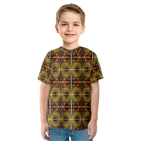 Seamless Symmetry Pattern Kids  Sport Mesh Tee by Simbadda