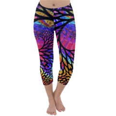 3d Fractal Mandelbulb Capri Winter Leggings  by Simbadda