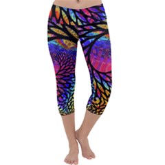 3d Fractal Mandelbulb Capri Yoga Leggings by Simbadda