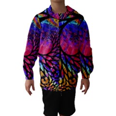 3d Fractal Mandelbulb Hooded Wind Breaker (kids) by Simbadda