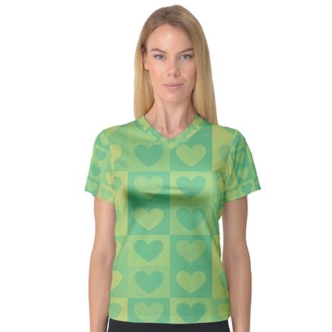 Pattern Women s V-neck Sport Mesh Tee by Valentinaart