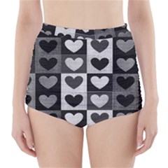 Pattern High-waisted Bikini Bottoms