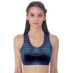 Vibrant Pattern Colorful Seamless Pattern Sports Bra by Simbadda