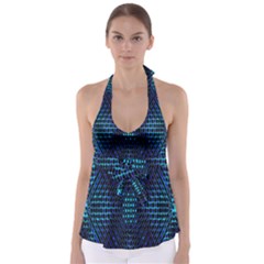 Vibrant Pattern Colorful Seamless Pattern Babydoll Tankini Top by Simbadda