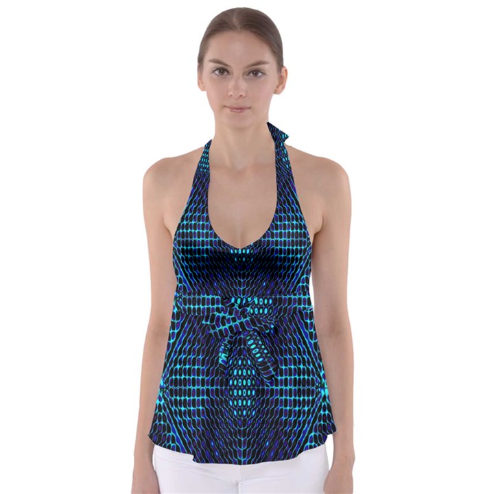 Vibrant Pattern Colorful Seamless Pattern Babydoll Tankini Top