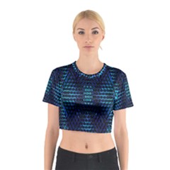 Vibrant Pattern Colorful Seamless Pattern Cotton Crop Top by Simbadda