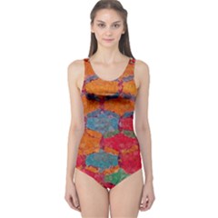 Abstract Art Pattern One Piece Swimsuit by Simbadda