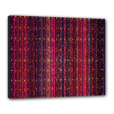 Colorful And Glowing Pixelated Pixel Pattern Canvas 20  X 16  by Simbadda