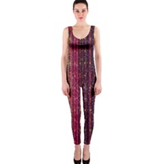 Colorful And Glowing Pixelated Pixel Pattern Onepiece Catsuit by Simbadda