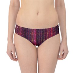 Colorful And Glowing Pixelated Pixel Pattern Hipster Bikini Bottoms by Simbadda