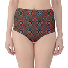 Vibrant Pattern Seamless Colorful High-waist Bikini Bottoms by Simbadda