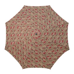 Vintage Flower Pattern  Golf Umbrellas by TastefulDesigns