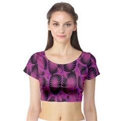 Self Similarity And Fractals Short Sleeve Crop Top (tight Fit) by Simbadda