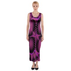 Self Similarity And Fractals Fitted Maxi Dress by Simbadda