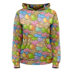 Fishes Cartoon Women s Pullover Hoodie by sifis