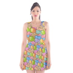 Fishes Cartoon Scoop Neck Skater Dress by sifis