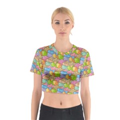 Fishes Cartoon Cotton Crop Top