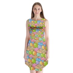 Fishes Cartoon Sleeveless Chiffon Dress   by sifis