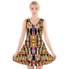 BRICK HOUSE MRTACPANS V-Neck Sleeveless Skater Dress