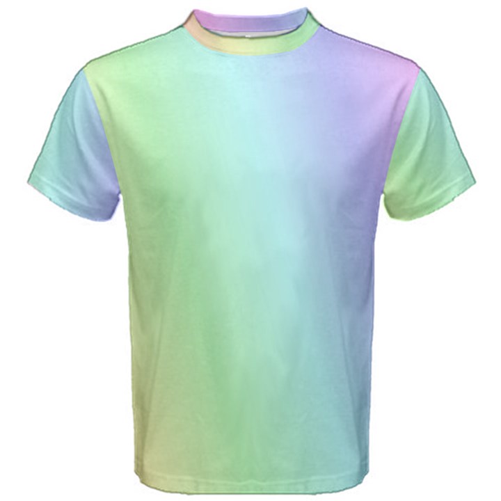 Multi Color Pastel Background Men s Cotton Tee