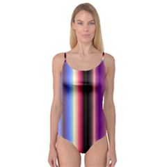 Multi Color Vertical Background Camisole Leotard 