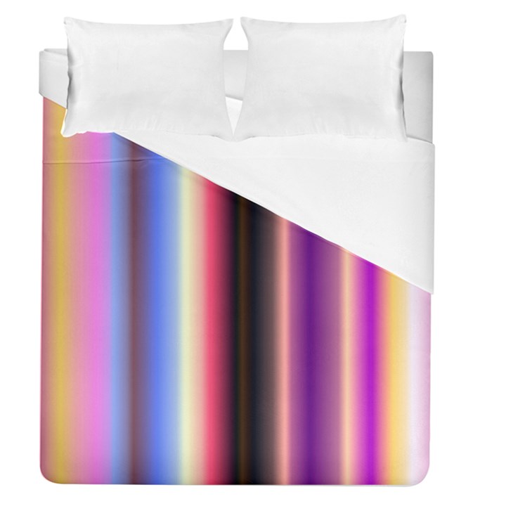 Multi Color Vertical Background Duvet Cover (Queen Size)