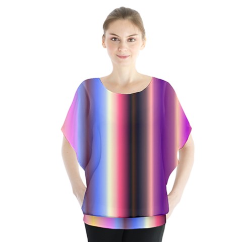 Multi Color Vertical Background Blouse by Simbadda