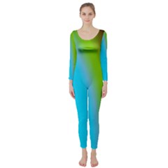 Multi Color Stones Wall Multi Radiant Long Sleeve Catsuit by Simbadda