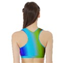 Multi Color Stones Wall Multi Radiant Sports Bra with Border View2