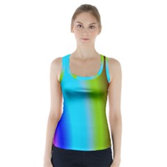 Multi Color Stones Wall Multi Radiant Racer Back Sports Top