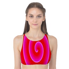 Pink Hypnotic Background Tank Bikini Top by Simbadda