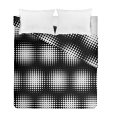 Black And White Modern Wallpaper Duvet Cover Double Side (full/ Double Size) by Simbadda