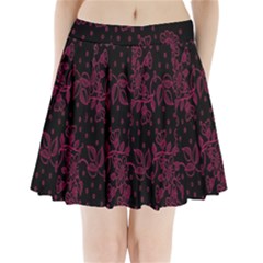 Floral Pattern Background Pleated Mini Skirt by Simbadda